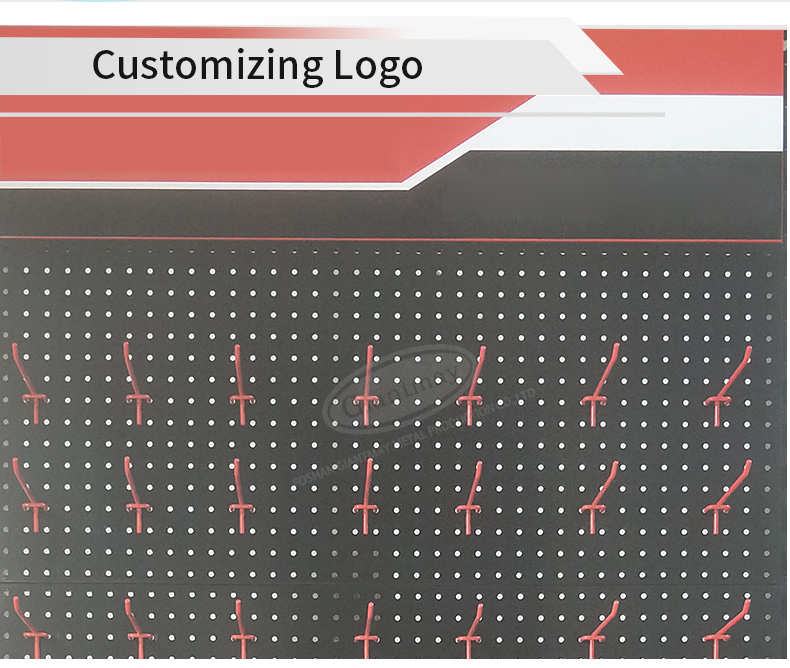 DR004 Wholesale Retail for Store Metal Pegboard Display Rack Accessories Shelves Display Stand for Hand Tools with Hook - Image 5