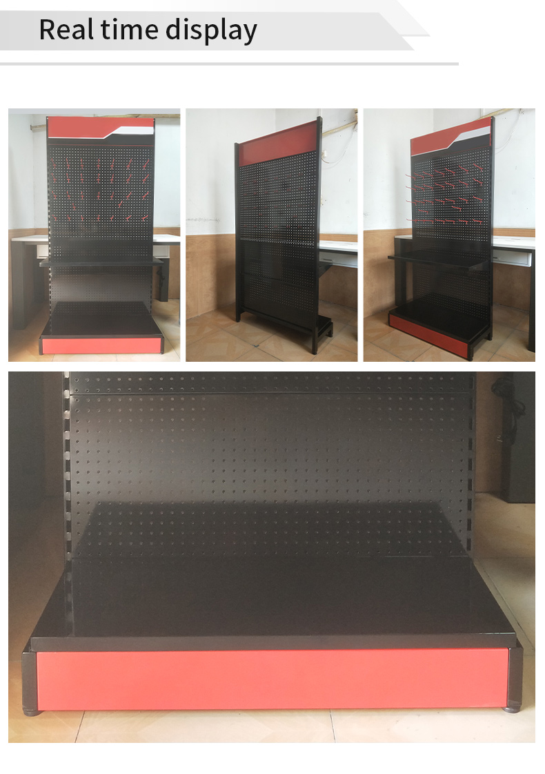 DR004 Wholesale Retail for Store Metal Pegboard Display Rack Accessories Shelves Display Stand for Hand Tools with Hook - Image 7