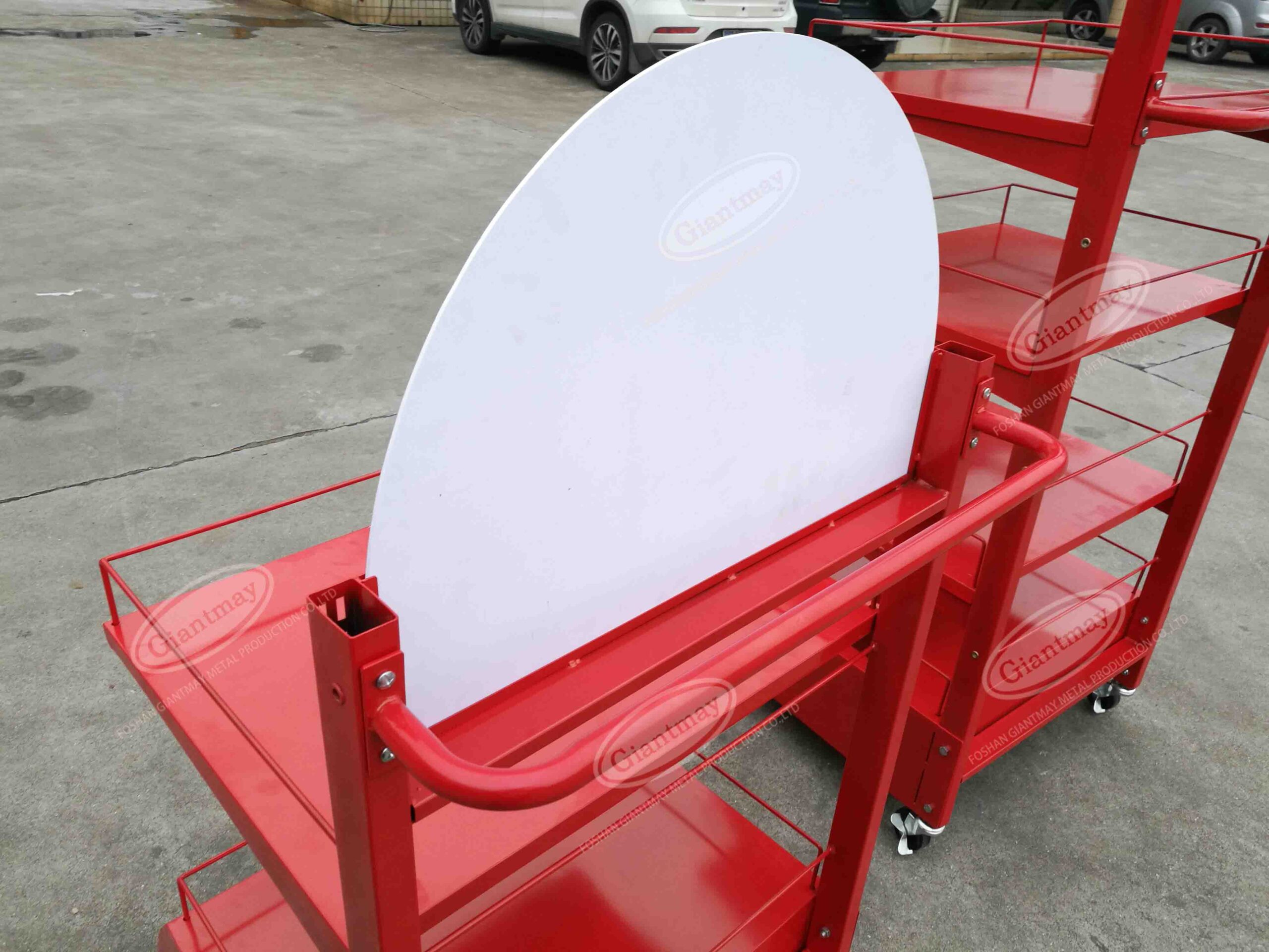 DR114 Attractive 2 Tiers Bottle Floor Standing Lubricant Motor Engine Oil Display Shelf Rack - Image 2