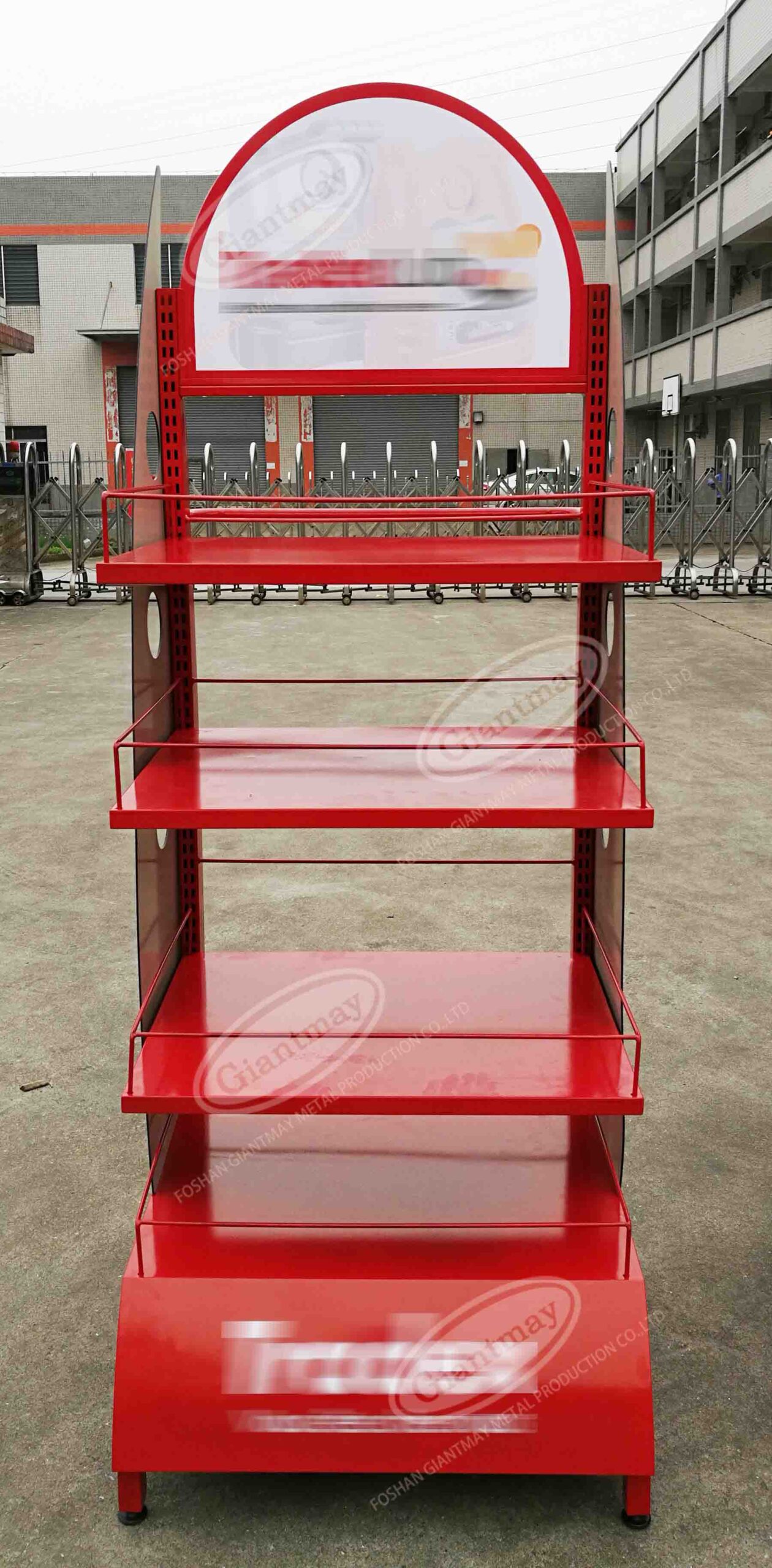 DR114 Attractive 2 Tiers Bottle Floor Standing Lubricant Motor Engine Oil Display Shelf Rack - Image 3