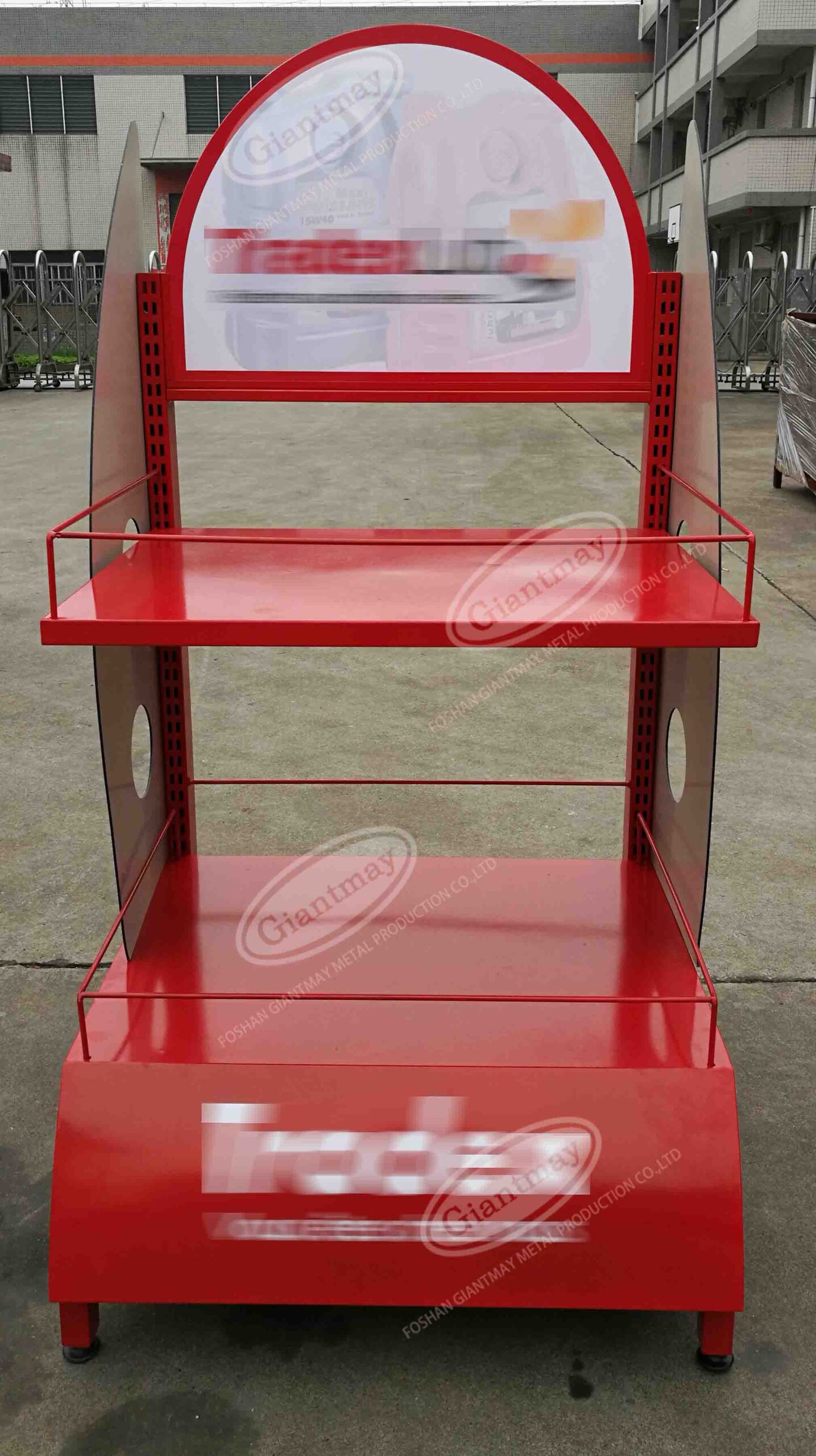 DR114 Attractive 2 Tiers Bottle Floor Standing Lubricant Motor Engine Oil Display Shelf Rack - Image 6