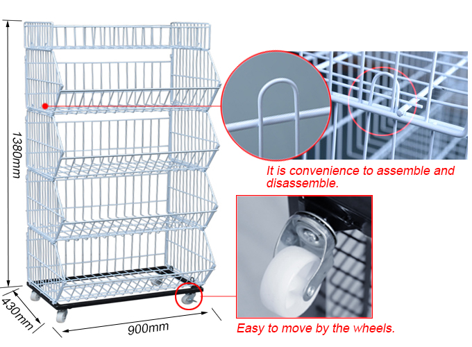 DR070 Wire Basket Snack Display Stand - Image 2